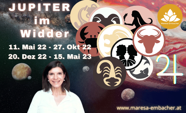 Jupiter im Widder - Horoskope für alle 12 Zeichen - Maresa Embacher